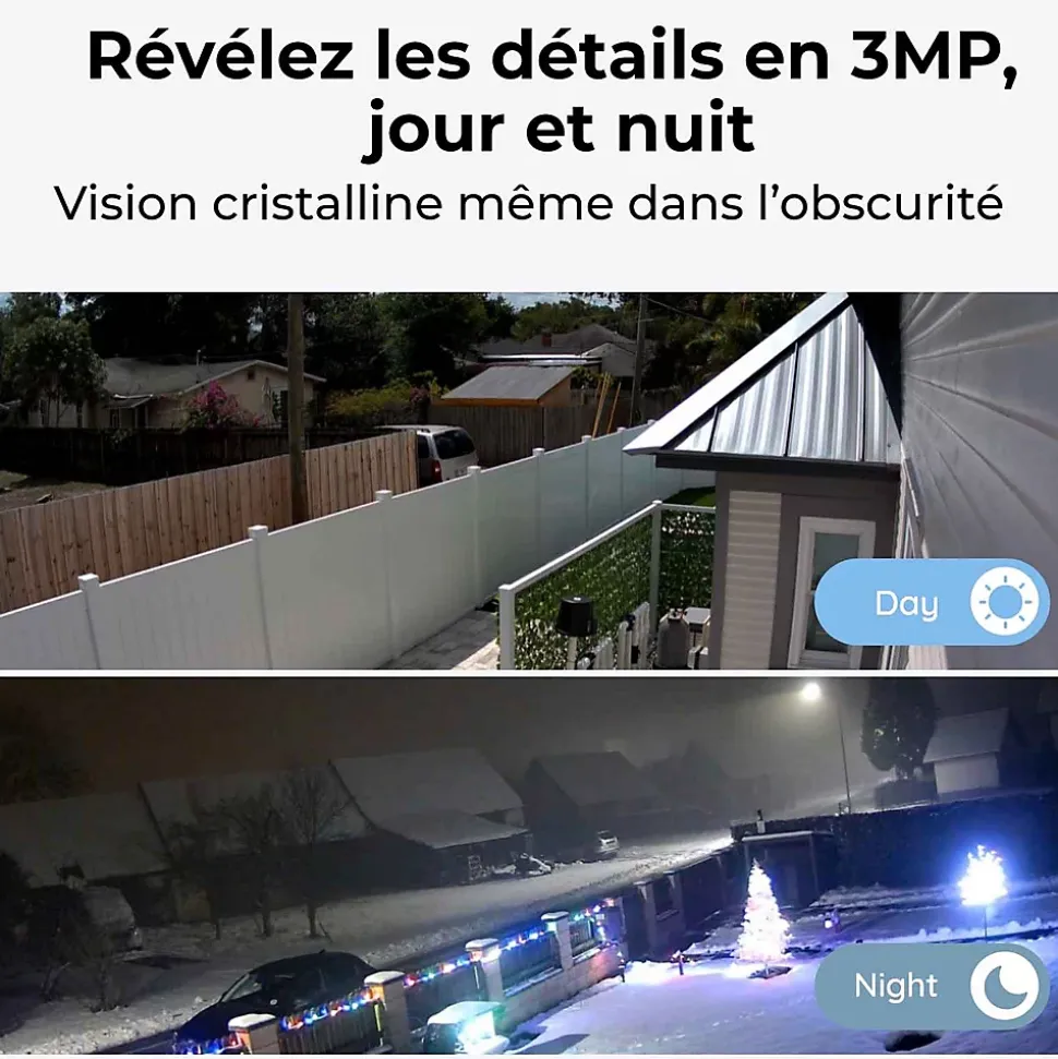Caméra extérieure - REOLINK - ARGUS B310 - 3MP, Vision nocturne, Panneau solaire inclus