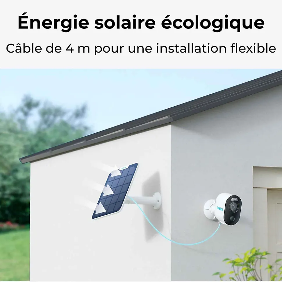 Caméra extérieure - REOLINK - ARGUS B310 - 3MP, Vision nocturne, Panneau solaire inclus