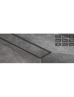 Caniveau de douche BOARD FRAMELESS 120x120 cm-Acier inoxydable--55 --Acier inoxydable