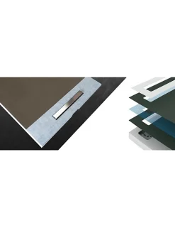 Caniveau de douche BOARD FRAMELESS 120x120 cm-Acier inoxydable--55 --Acier inoxydable