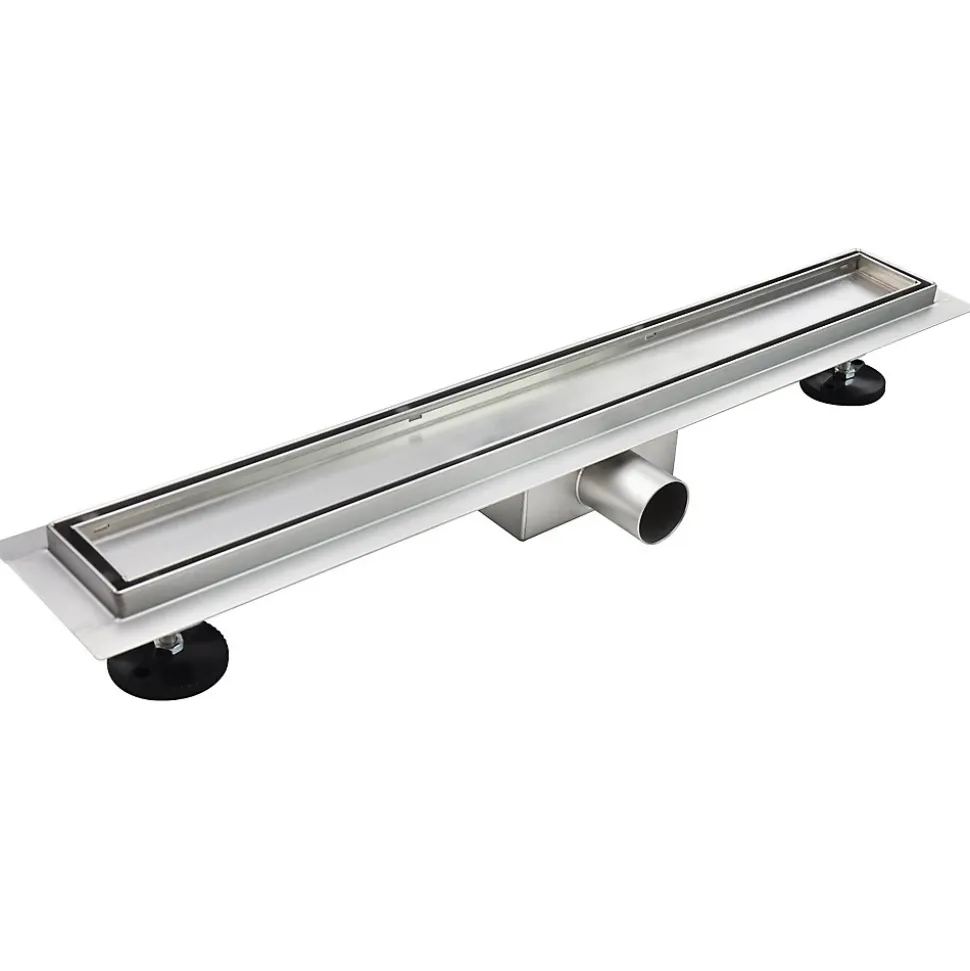 Caniveau de douche Italienne 2en1 CELO L.110 cm à encastrer réversible à carreler ou inox - SANIVERRE