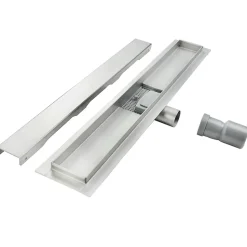 Caniveau de douche Italienne DALA inox L.90 cm anti-odeurs + filtre, drainage performant -SANIVERRE