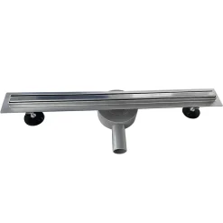 Caniveau de douche italienne étroit TIKA L.90 cm acier inoxydable avec siphon 360, drainage 36l/min SANIVERRE