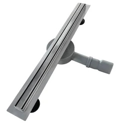 Caniveau de douche italienne étroit TIKA L.90 cm acier inoxydable avec siphon 360, drainage 36l/min SANIVERRE