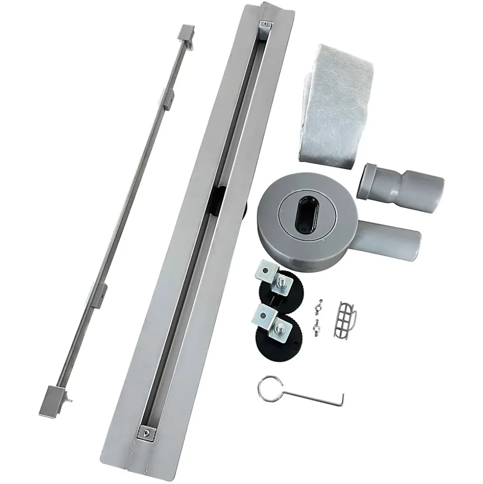 Caniveau de douche italienne slim DEKI L.80 cm acier inoxydable avec siphon 360, drainage performant SANIVERRE