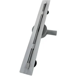 Caniveau de douche italienne slim DEKI L.80 cm acier inoxydable avec siphon 360, drainage performant SANIVERRE