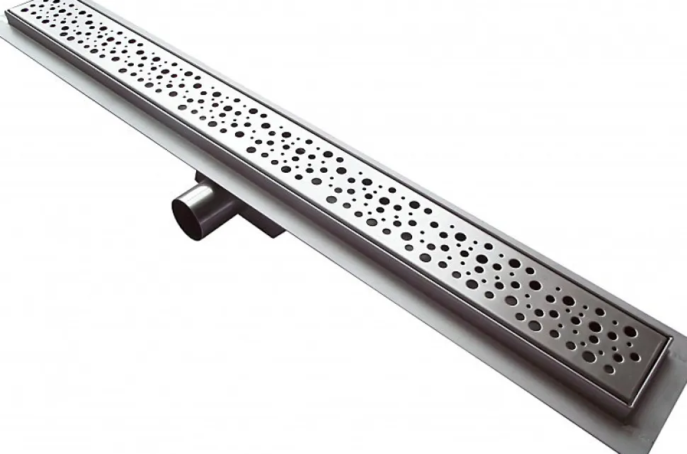 Caniveau de douche italienne réglable acier inoxydable avec Siphon et filtre - 70cm