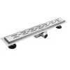 Caniveau de douche L.120 cm JAZY design linéaire, inox, anti-odeurs, drainage élevé - SANIVERRE