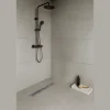 Caniveau de douche L.60 cm JAZY design linéaire, inox, anti-odeurs, drainage élevé - SANIVERRE