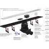 Caniveau de douche sans cadre en or plaqué 24 carats FRAMELESS LINE-55 cm--