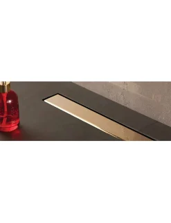 Caniveau de douche sans cadre en or plaqué 24 carats FRAMELESS LINE-55 cm--