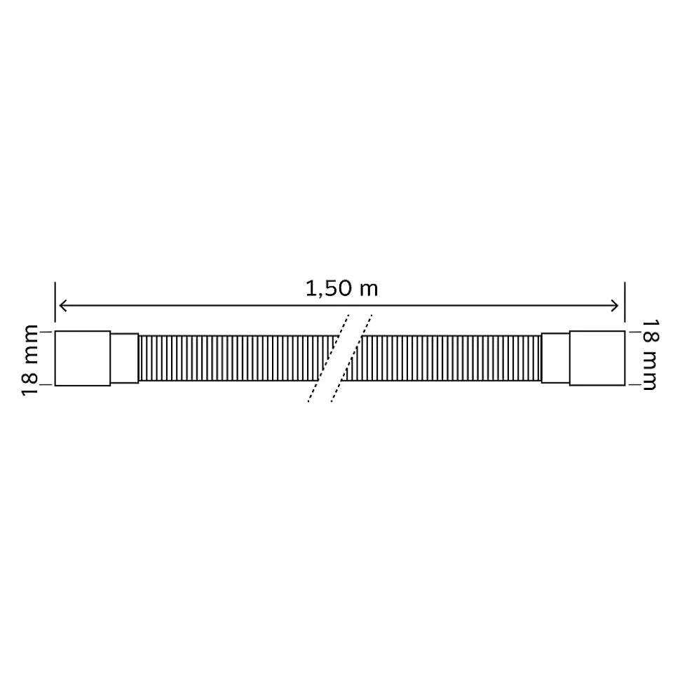 Canne de vidange pour machine à laver 1,5m Somatherm