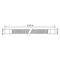 Canne de vidange pour machine à laver 2,5m Somatherm