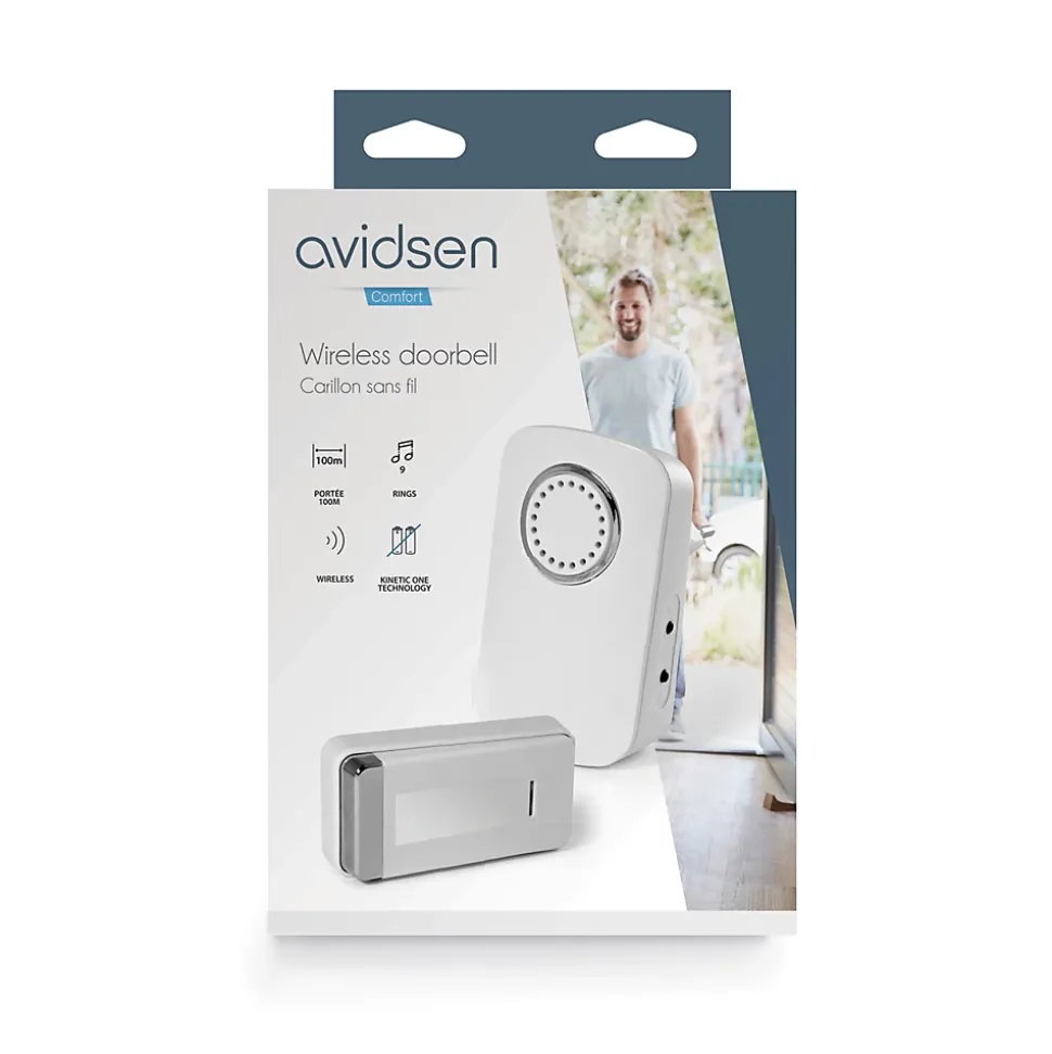Carillon Sans Fil Enfichable Sans Fil Sans Pile - Avidsen