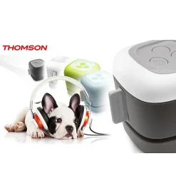 Carillon Vert THOMSON Sonnette porte MP3 16 GB et Flash portée Sans Fil 300m