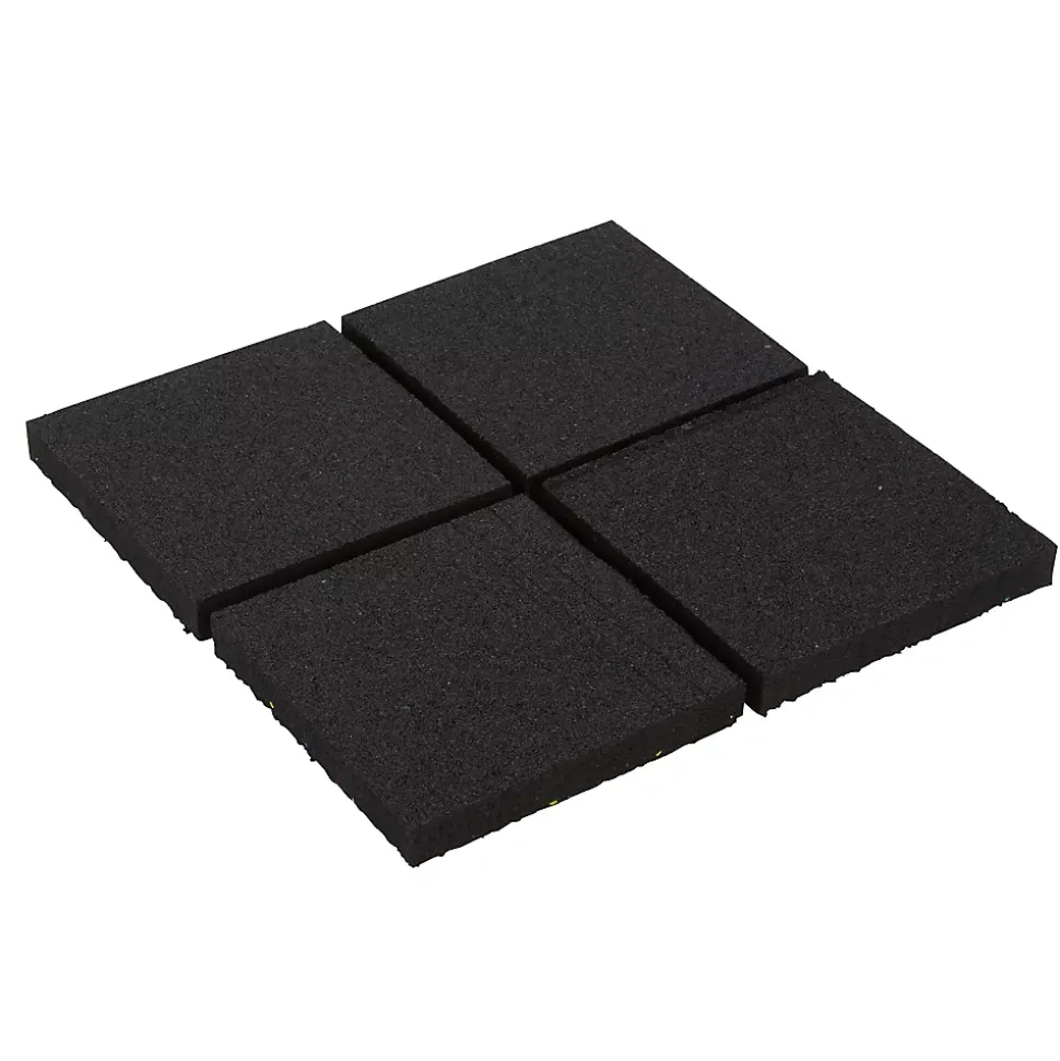 Carré mousse Diall 10 x 10 x 1,5 cm x4, noir