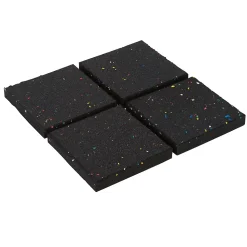 Carré mousse Diall 10 x 10 x 1,5 cm x4, noir