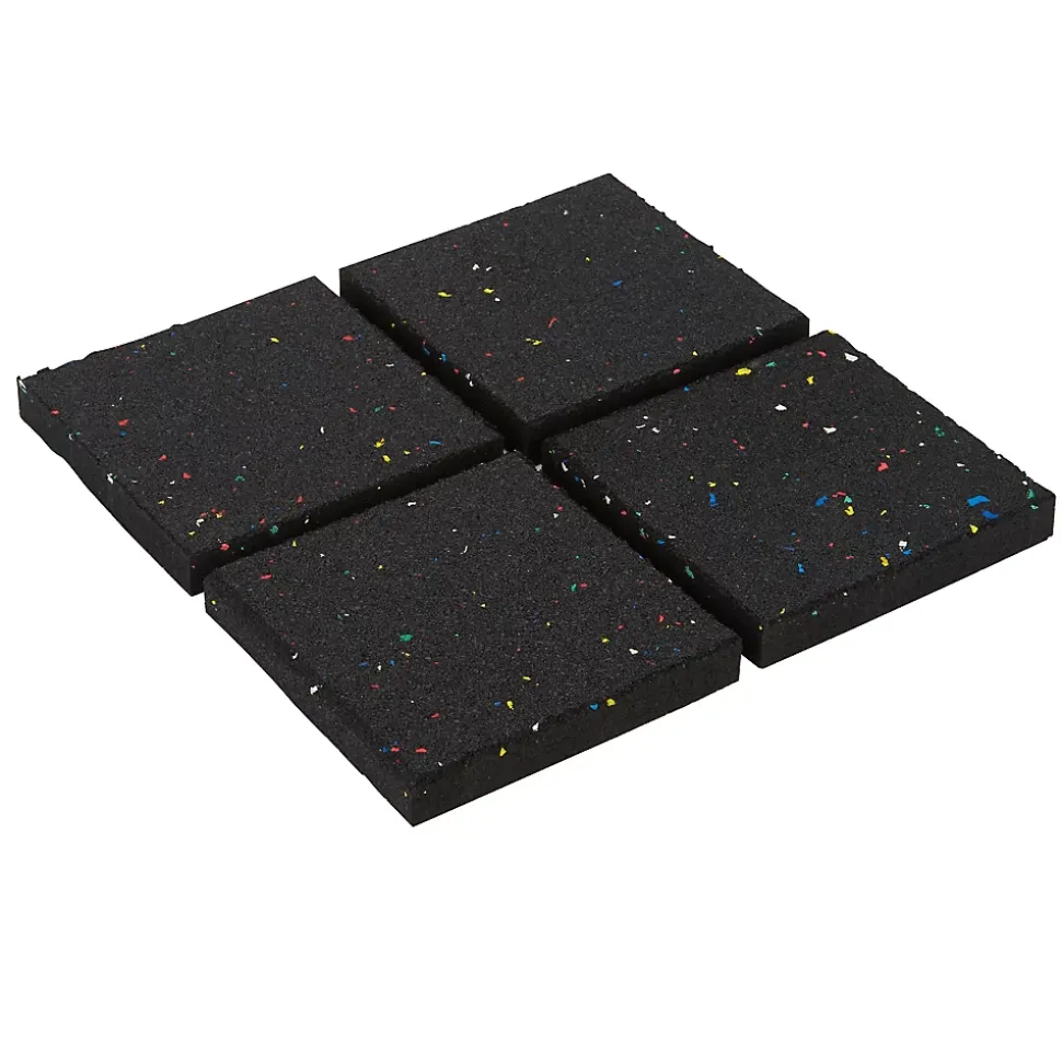 Carré mousse Diall 10 x 10 x 1,5 cm x4, noir