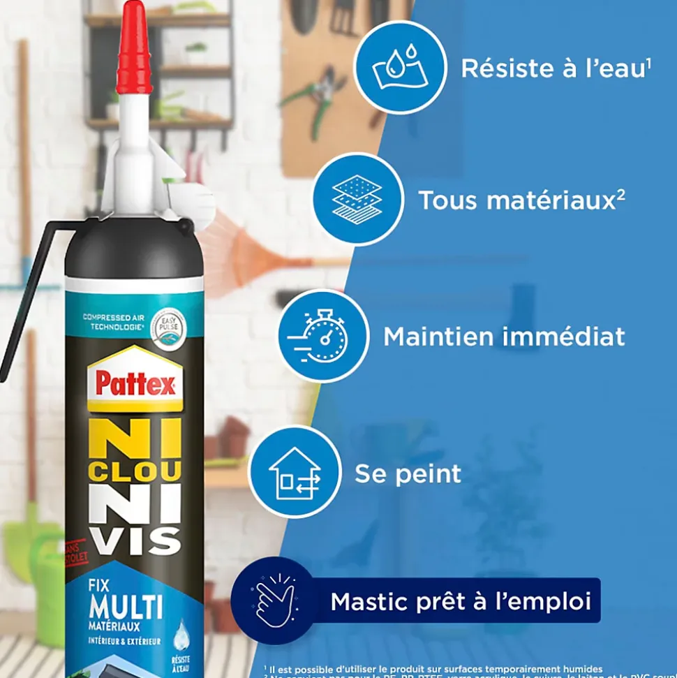 Cartouche de colle polymère propulsée au gaz, 200 g - intérieur/extérieur