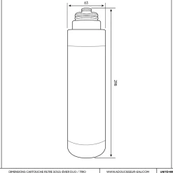 Cartouche Filtre Anti-calcaire Ft85 Pour Filtre Sous évier Duo Ou Trio Uf