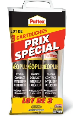 Cartouche Neoplus 345g Pattex vendue par 3 pièces