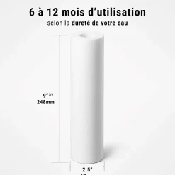 Cartouches anti-sédiments 9' 3/4 lot de 6 filtre à eau sous évier - 50 µm