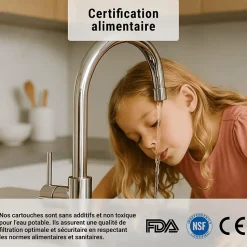Cartouches anti-sédiments 9' 3/4 lot de 5 filtre à eau sous évier - 20 µm