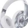Casque Bluetooth 9S sur l'oreille gris blanc