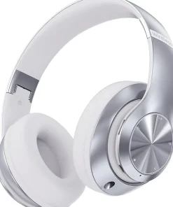 Casque Bluetooth 9S sur l'oreille gris blanc