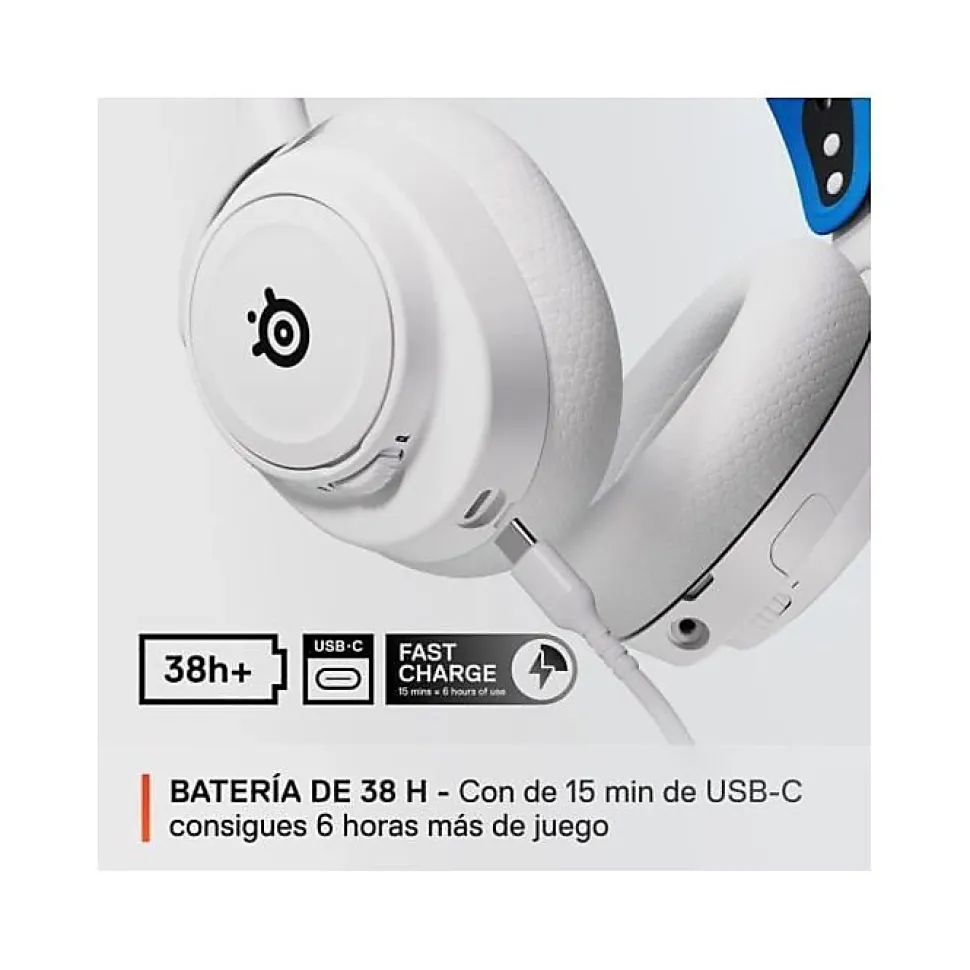 Casque Micro Gaming sans fil SteelSeries Arctis Nova 7P pour PS PC Mac Nintendo Switch Oculus Quest 2 et Android Blanc