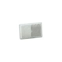 Catadioptre rectangulaire 57x39 mm blanc auto-adhésif