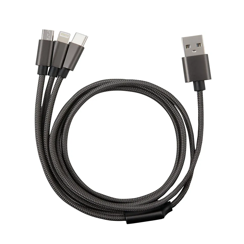 Câble 3 en 1 Lightning/Micro/USB-C GAO