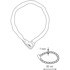 Câble antivol pour vélo Abus Steel-O-Chain 8807 Ø85mm