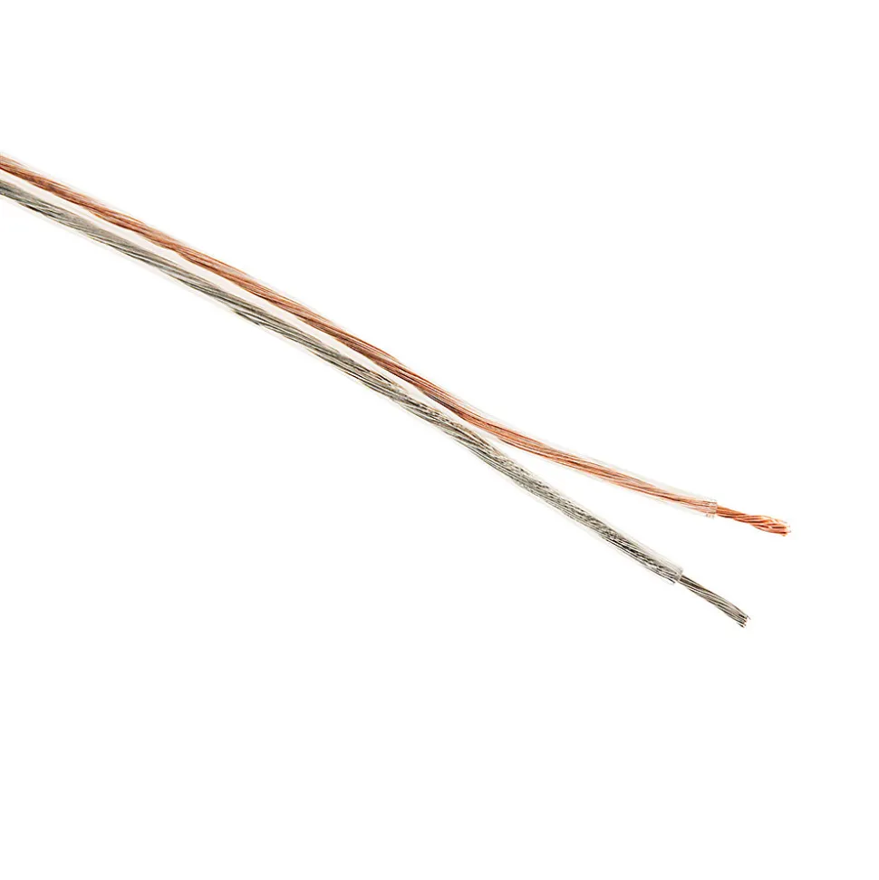 Câble audio HI-FI 2x0,75mm² transparent - 10m - Zenitech