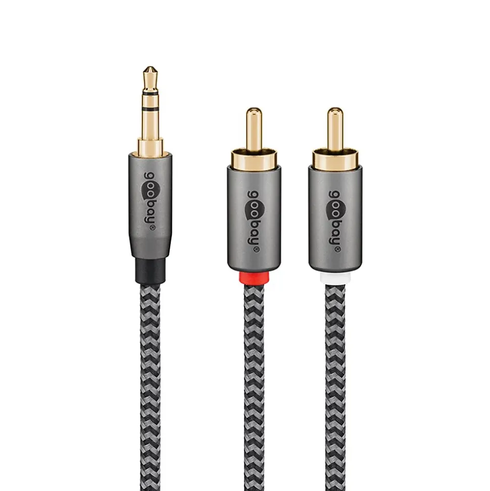 Câble audio jack 3.5 - 2 RCA 5 mètres GOOBAY