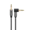 Câble audio jack 3.5 coudé gold 5 mètres GOOBAY