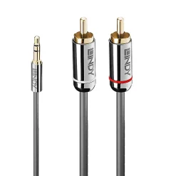 Câble audio Jack 3.5mm - 2x RCA 2 mètres LINDY
