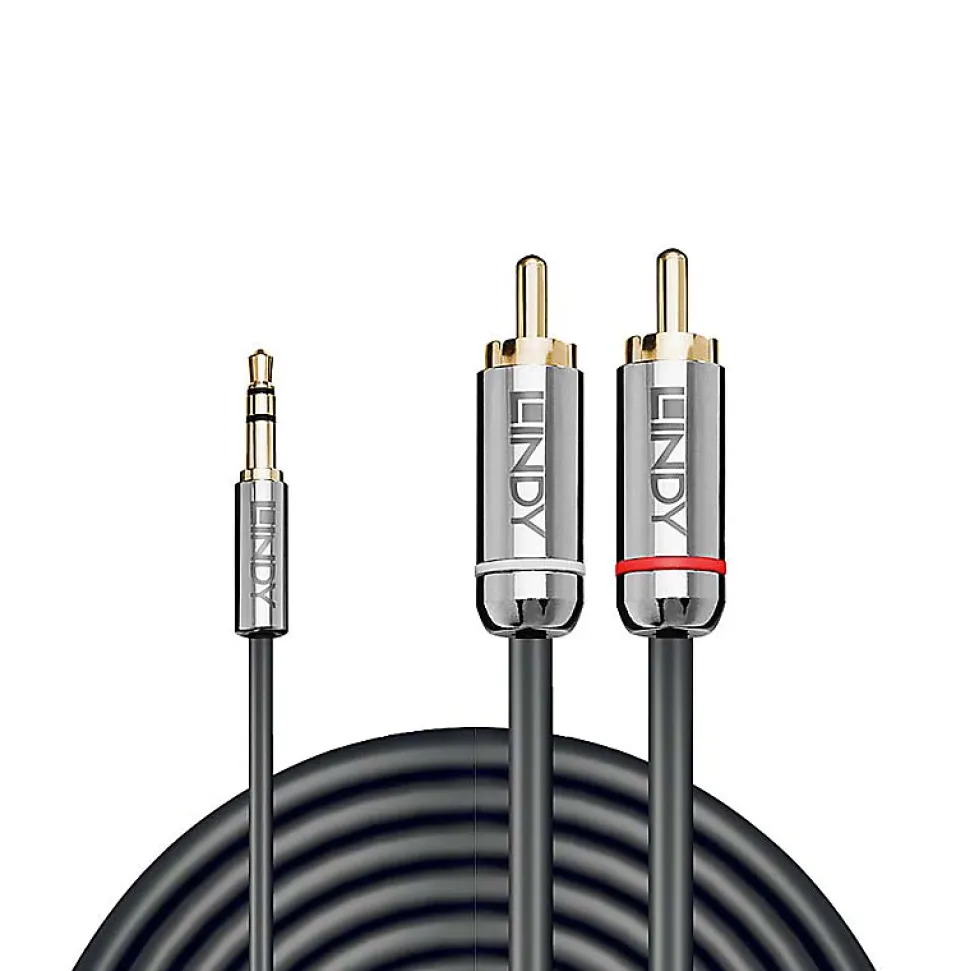 Câble audio Jack 3.5mm - 2x RCA 2 mètres LINDY