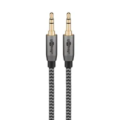 Câble audio Jack 3.5mm gold noir 5 m GOOBAY