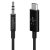 Câble audio Jack 3,5mm vers USB-C 90cm noir