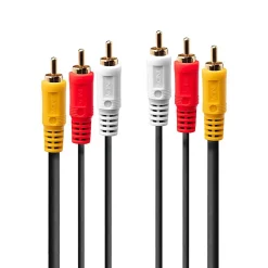 Câble audio vidéo 3 x RCA 1 mètre LINDY