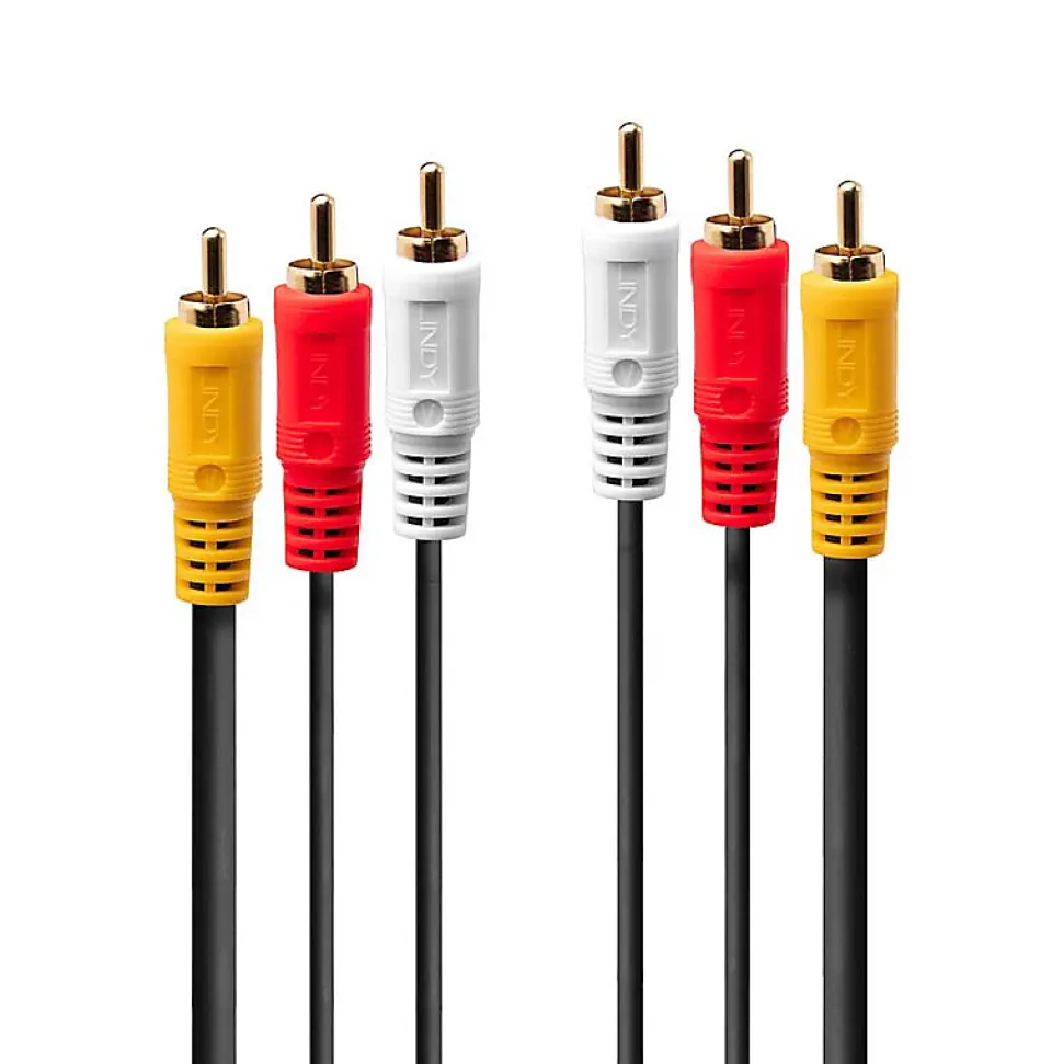 Câble audio vidéo 3 x RCA 1 mètre LINDY