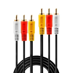 Câble audio vidéo 3 x RCA 1 mètre LINDY
