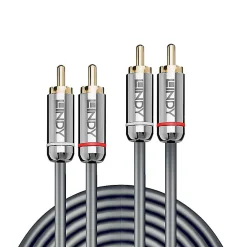 Câble audio 2x RCA Cromo Line 5m LINDY