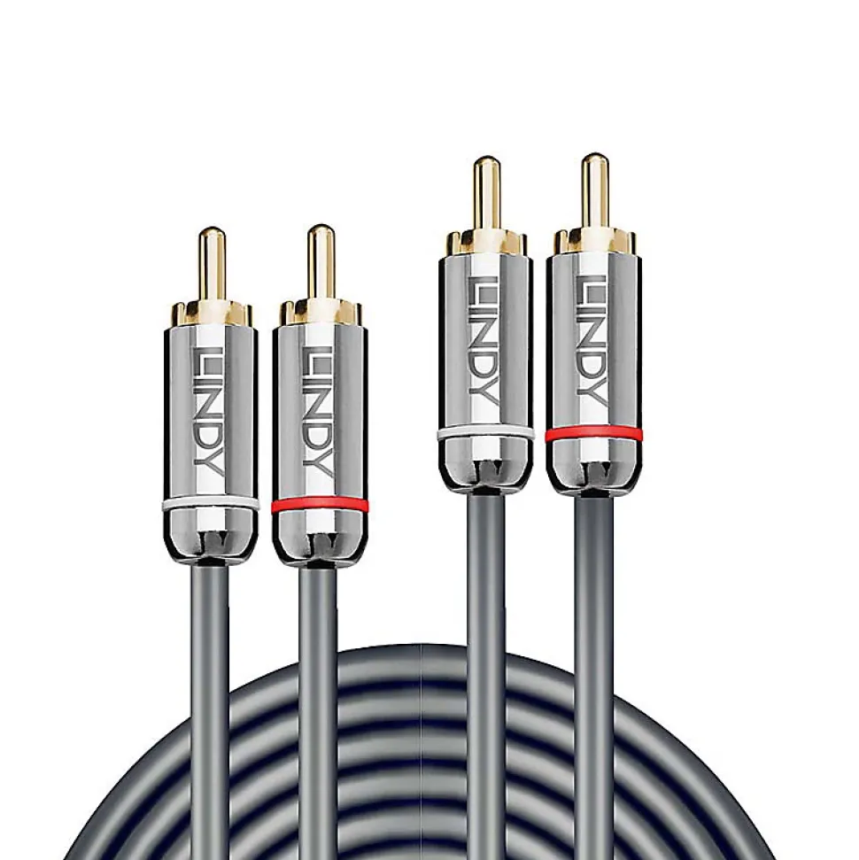 Câble audio 2x RCA Cromo Line 5m LINDY