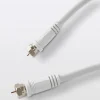 Câble coaxial 3C2V ø9.52 mm Mâle / Mâle blanc, 1.5 m