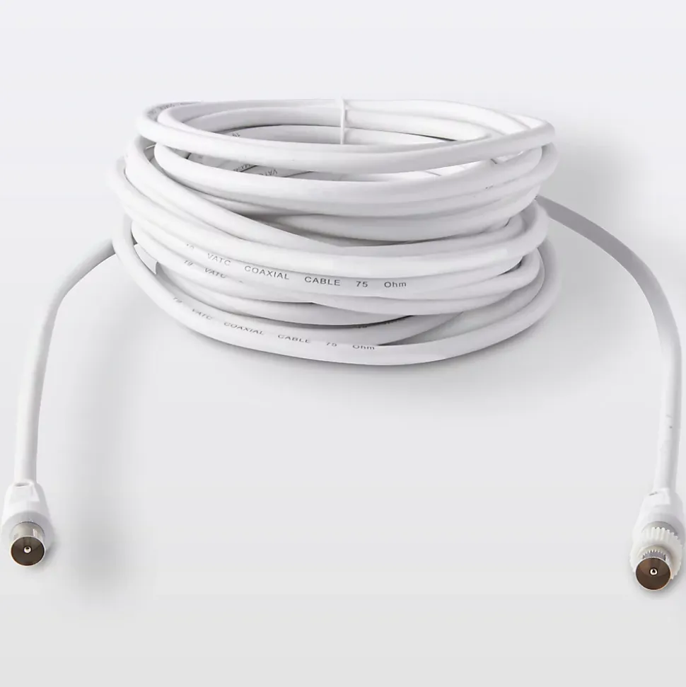Câble coaxial Mâle / Mâle + adaptateur Mâle / Mâle Blyss, 10 m