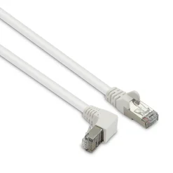Câble Ethernet RJ45 CAT 6a mâle/mâle coudé - FTP 0,5 m - Metronic 395525