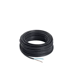 Câble électrique flexible H03VVH2F 2x0,75 mm² Noir - 25 m