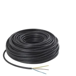 Câble électrique flexible H05VVF 3x1,5 mm² Noir - 50 m